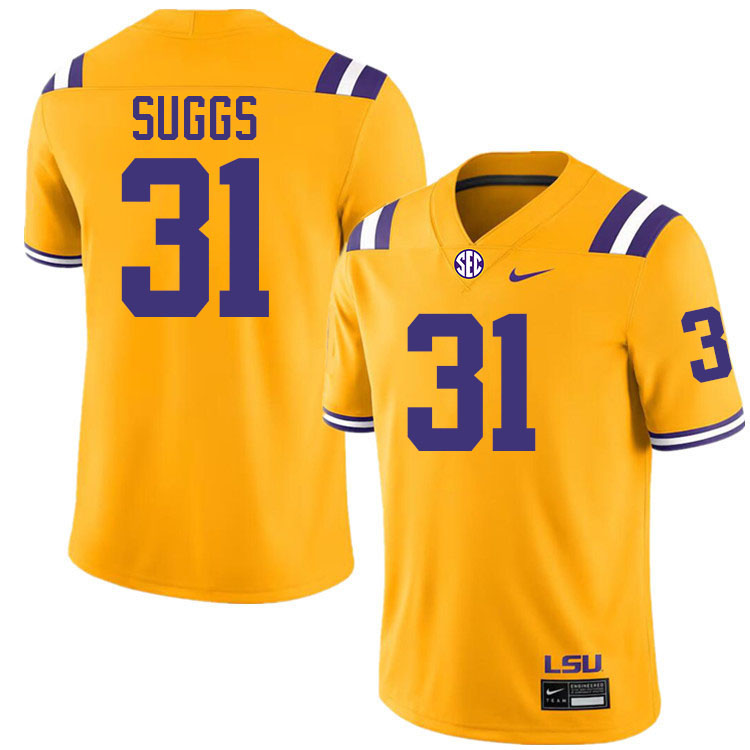 Jay'viar Suggs LSU Tigers Jersey,Louisiana State University Tigers Football Jersey-Gold